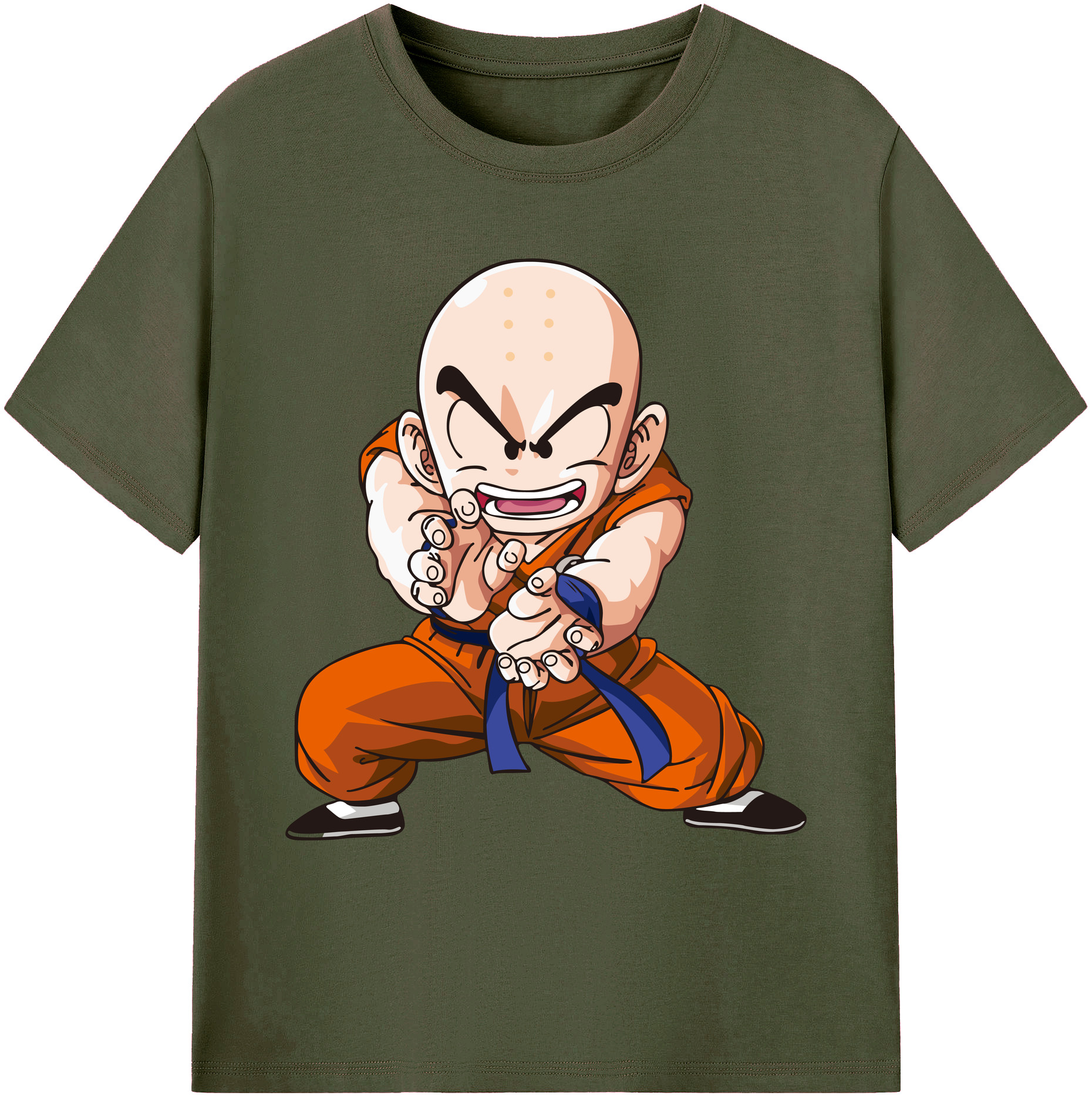 （画像用） ドラゴンボール クリリン DRAGON BALL krillin 綿100％ メンズ半袖Tシャツ｜肌触りやわらか＆通気性